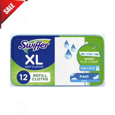 Swiffer Sweeper XL Refil de Almofada Molhada, Janela Aberta Fresca, 12 Ct - Imagem 1 de 4