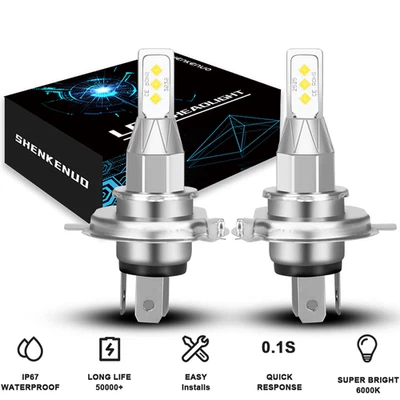 9003 H4 LED Headlight Bulbs High-Low Beam Globes For Ford Corsair 1989-1992 - image 1 of 4