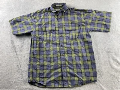 Vintage Orvis Shirt Mens Size M L XL Green Blue Check Fly Fishing Top - Image 1 of 4