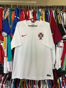 PORTUGAL 2018 2019 AWAY FOOTBALL SHIRT SOCCER JERSEY NIKE 893876-100 sz L MEN - Picture 1 of 11