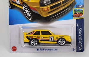 Hot Wheels 84 Audi Sport Quattro gelb Super Custom Real Rider Reifen Radtausch - Bild 1 von 2
