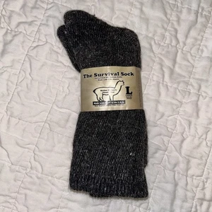 New Alpaca Survival Socks Large 10-13 Made in USA Terry Lined All Terrain - Picture 1 of 3