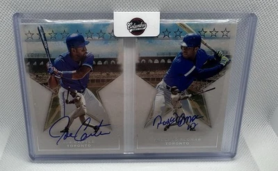 2023 Panini Booklet Roberto Alomar Joe Carter Numbered 32/50 Auto - Image 1 of 3