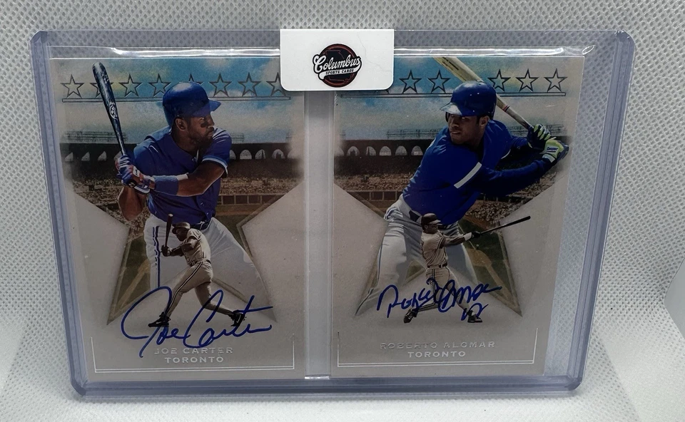 2023 Panini Booklet Roberto Alomar Joe Carter Numbered 32/50 Auto - Image 1 of 3