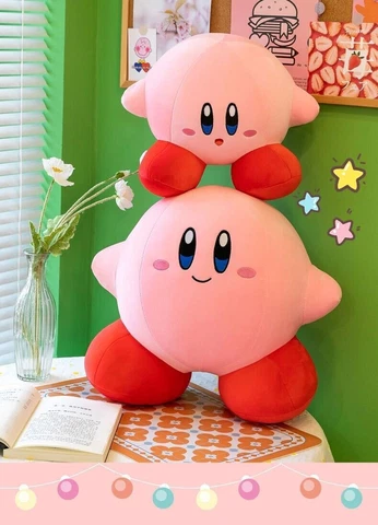 Anime Kirby Plush Doll Game Kirby Adventure Stuffed Toy Cushion Pillow Plushie Cover