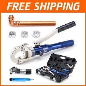 Compact Copper Pipe Crimping Tool with 1/2", 3/4", 1" Press Pliers and Cutter - Picture 1 of 8