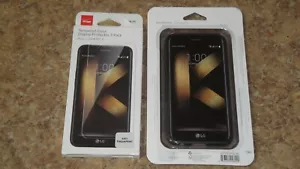 LG K20V TEMPERED GLASS PROTECTOR AND SILICONE CASE - Photo 1 sur 2