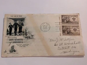 Vintage FDC First Day Cover Boy Scouts Of America Valley Forge 1950 - Picture 1 of 2
