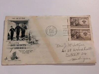 Vintage FDC First Day Cover Boy Scouts Of America Valley Forge 1950 - Image 1 of 2
