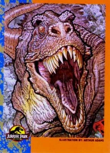 TOPPS - UNIVERSAL JURASSIC PARK COMIC ARTHUR ADAMS NO# INSERT PROMO CARD 1993 - Picture 1 of 2
