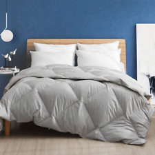 Organic Lightweight Feathers down Comforter King Size | Thin All-Season Duvet In
