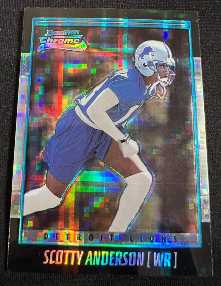 SCOTTY ANDERSON Detroit Lions 2001 Bowman Chrome X-Fractor #149 Rookie Card RC - Image 1 of 1