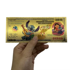 Puntada coleccionable Disney chapada en lámina de oro 24k "¡Feliz tiempo!" Billete #2/7 - Imagen 1 de 2
