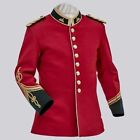 Czerwona brytyjska kurtka wojenna Anglo Zulu Vintage Oficerowie Tunika Okrągła kurtka dla mężczyzn