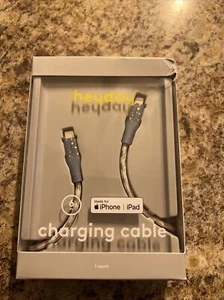 Heyday 6'  to USB-C Braided Cable for iPhone Gray Teal Gold Flake - Picture 1 of 2