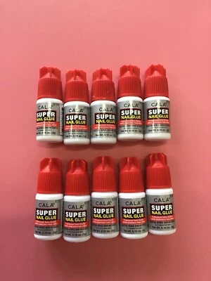 10x Botellas Cala Super Pegamento de Uñas Calidad Profesional Salón 0.1 OZ cada una NUEVO Foto 1 de 4