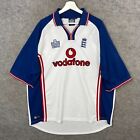 England Cricket Shirt Mens XXL White Admiral Training Top ODI ECB One Day 2004