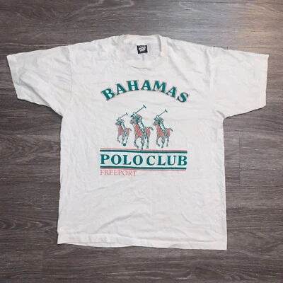 Vintage 50/50 Freeport Bahamas Polo Club Single Stitch Shirt Sz. M-L - Image 1 of 4