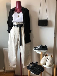 Equipment Femme £250 Signature Black Silk Shirt Blouse True Black Size Large BN - Picture 1 of 24