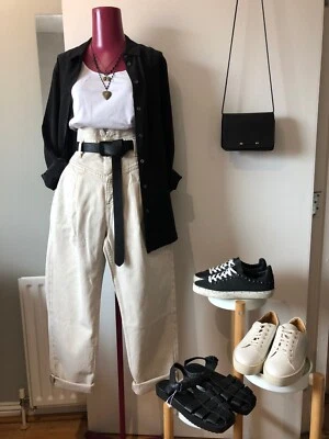 Equipment Femme £250 Signature Black Silk Shirt Blouse True Black Size Large BN - Image 1 of 4