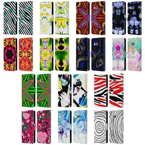 OFFICIAL HAROULITA ABSTRACT ART LEATHER BOOK WALLET CASE FOR HTC PHONES 1 - Picture 1 of 7