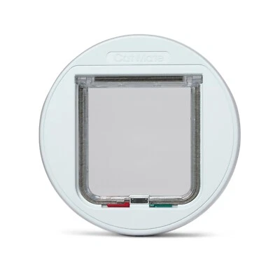 Cat Mate Glass Fitting Cat Flap with 4 Way Lock Single/ Multiple Glazing 210W