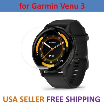 2-Pack Screen Protector TPU Clear Film Cover for Garmin Venu 3 Smartwatch 45 mm - Image 1 of 4