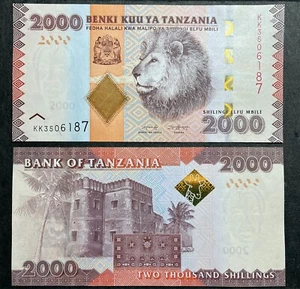 TANZANIA 2011 : 2000 Shillings - Lion/Stone Town. Serial #KD at random - Picture 1 of 1