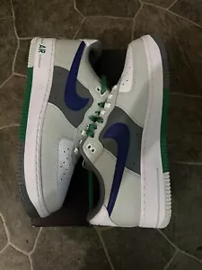 Size 11.5 Nike Air Force 1 '07 LV8 Split - Light Silver Deep Royal - Picture 1 of 4