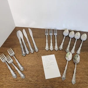 International Stainless ABIGAIL Flatware Lot of 16 pcs FORKS, SPOONS, KNIVES - Picture 1 of 12