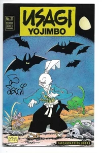 USAGI YOJIMBO #21 SIGNED BY STAN SAKAI, 1990 FANTAGRAPHICS, VF-/VF CONDITION - Picture 1 of 2