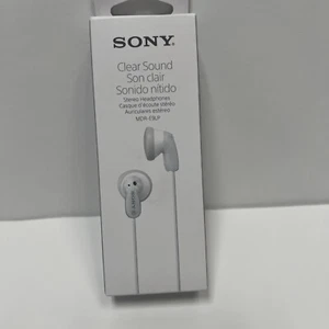 Sony MDR-E9LP Stereo In-Ear Headphones White Clear Sound 47.25 Inch Cable - Picture 1 of 5