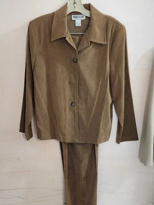 Chaqueta de gamuza para mujer microfibra camel Briggs New York S/p - marrón 6p  Foto 1 de 4