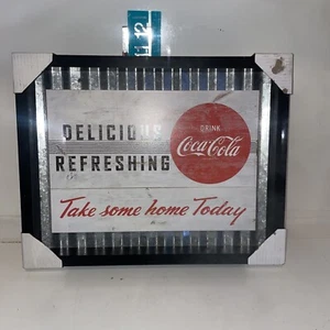 Getränk Coca-Cola Wellmetall & Holzschild - Cola - lecker & erfrischend - Bild 1 von 6
