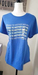 Camiseta azul para mujer SONOMA talla XXL BE KIND TO MOTHER NATURE - Imagen 1 de 1