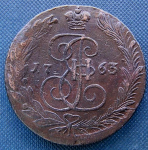 Russian Empire,Russia ,5 kopek,1763 - Picture 1 of 2