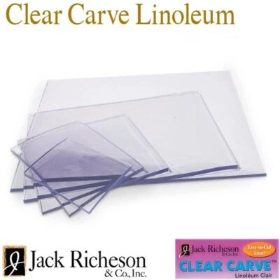 Bloques de impresión de linóleo transparente - Placa de talla para grabado, estampado | 3 tamaños Foto 1 de 3