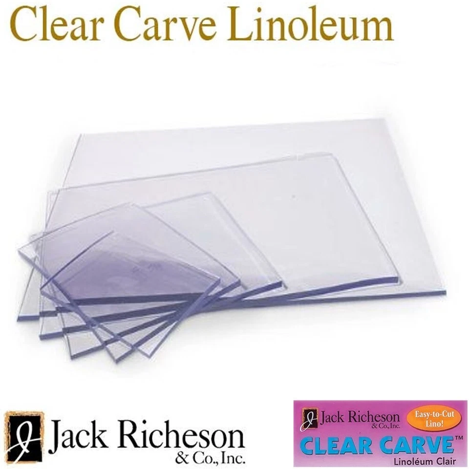 Clear Lino Printing Blocks – Carving Plate for Printmaking, Stamping | 3 Sizes - Image 1 of 3