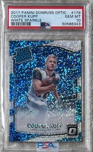 2017 DONRUSS OPTIC WHITE SPARKLE SPR/20 COOPER KUPP RC PSA 10 POP 4
