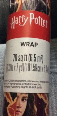 Harry Potter Holiday Wrapping Paper 3.33 ft X 7 yd Total 70 sq feet - Image 1 of 4