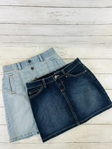 Lot Of 2 Denim Jean Skirt Size 10 Crazy 8 And Children's Place Bundle. - Picture 1 of 9
