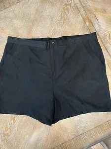 Pantaloncini Croft Barrow nylon taglie forti 22W neri pull on elastico in vita 44” cucitura interna 4” - Foto 1 di 5