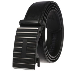 Luxury Men's Automatic Buckle Belt Real Leather Belt Ratchet Strap Gift Suit - Bild 1 von 4