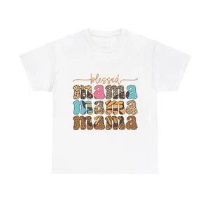 BLESSED MAMA T-Shirt Mom, Mother, Mum, Family, Parent Perfect Gift for Mothers - Picture 1 of 21
