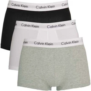 Calvin Klein Hombre 100% Auténtico CK Paquete de 3 Baúl Boxer Negro/Gris/Blanco - Imagen 1 de 4