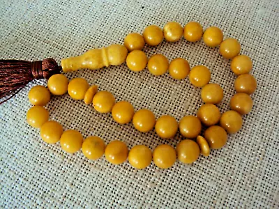 Bernstein Gebetskette Butterscotch Prayer Beads AMBER Kehribar Tesbih - Bild 1 von 4