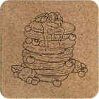 Trivet carré en liège / support pot « pile de crêpes » (TR00021170)