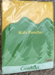 Yellow One-Size Kids Camping Unisex Poncho Rain Gear - Picture 1 of 2
