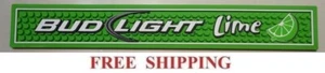 BUDWEISER BUD LIGHT LIME BIER BAR SCHIENE MATTE GLASUNTERSETZER BAR LÄUFER NEU - Bild 1 von 1