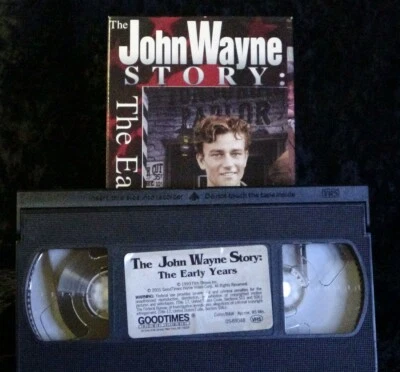VHS 📼 The John Wayne Story: The Early Years (2001) Kirk Douglas Jimmy Stewart - Image 1 of 3